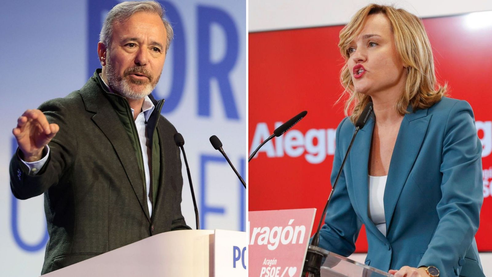 Jorge Azcón y Pilar Alegría