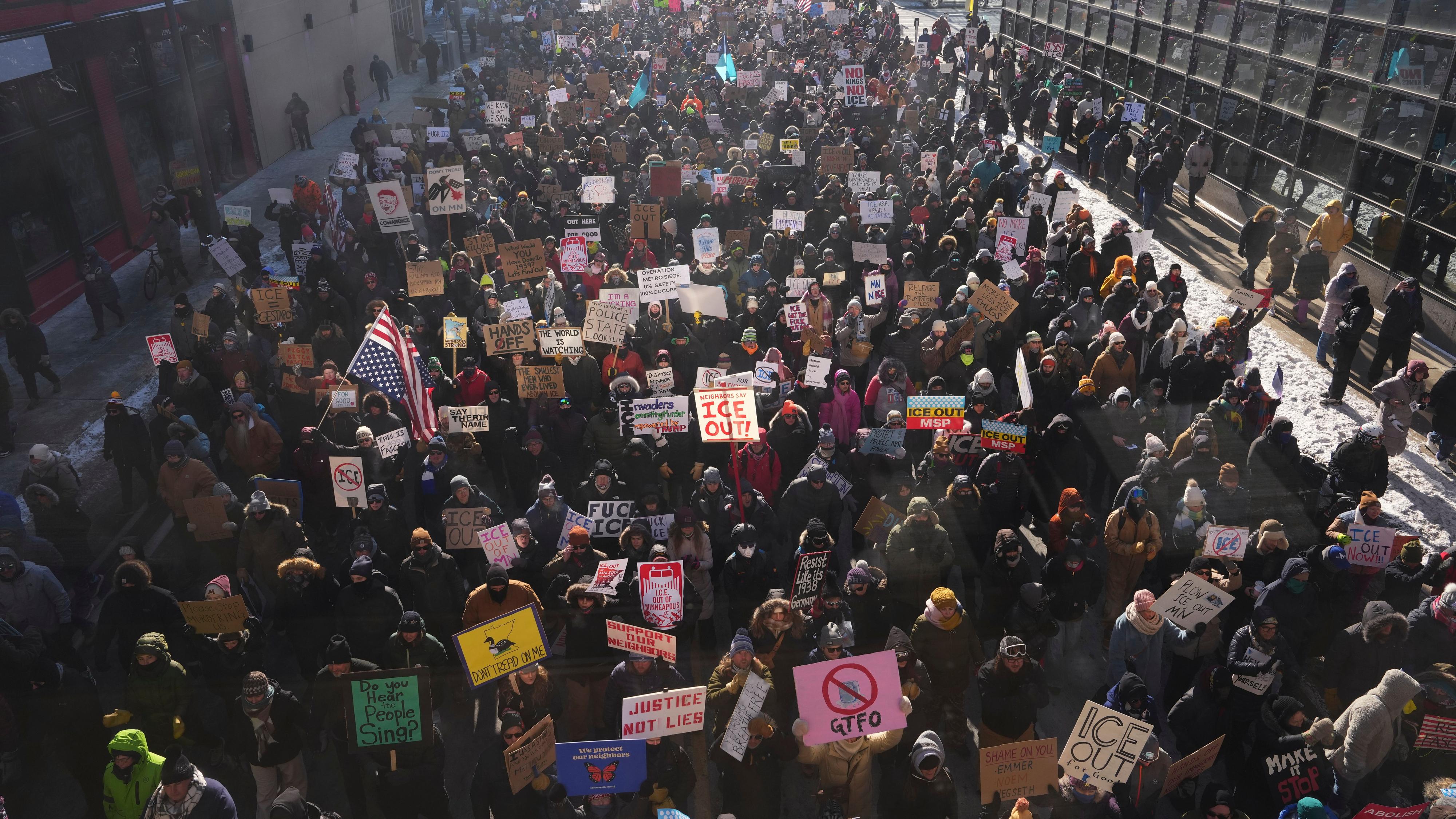Protestas en Mineápolis por la muerte de Alex Pretti