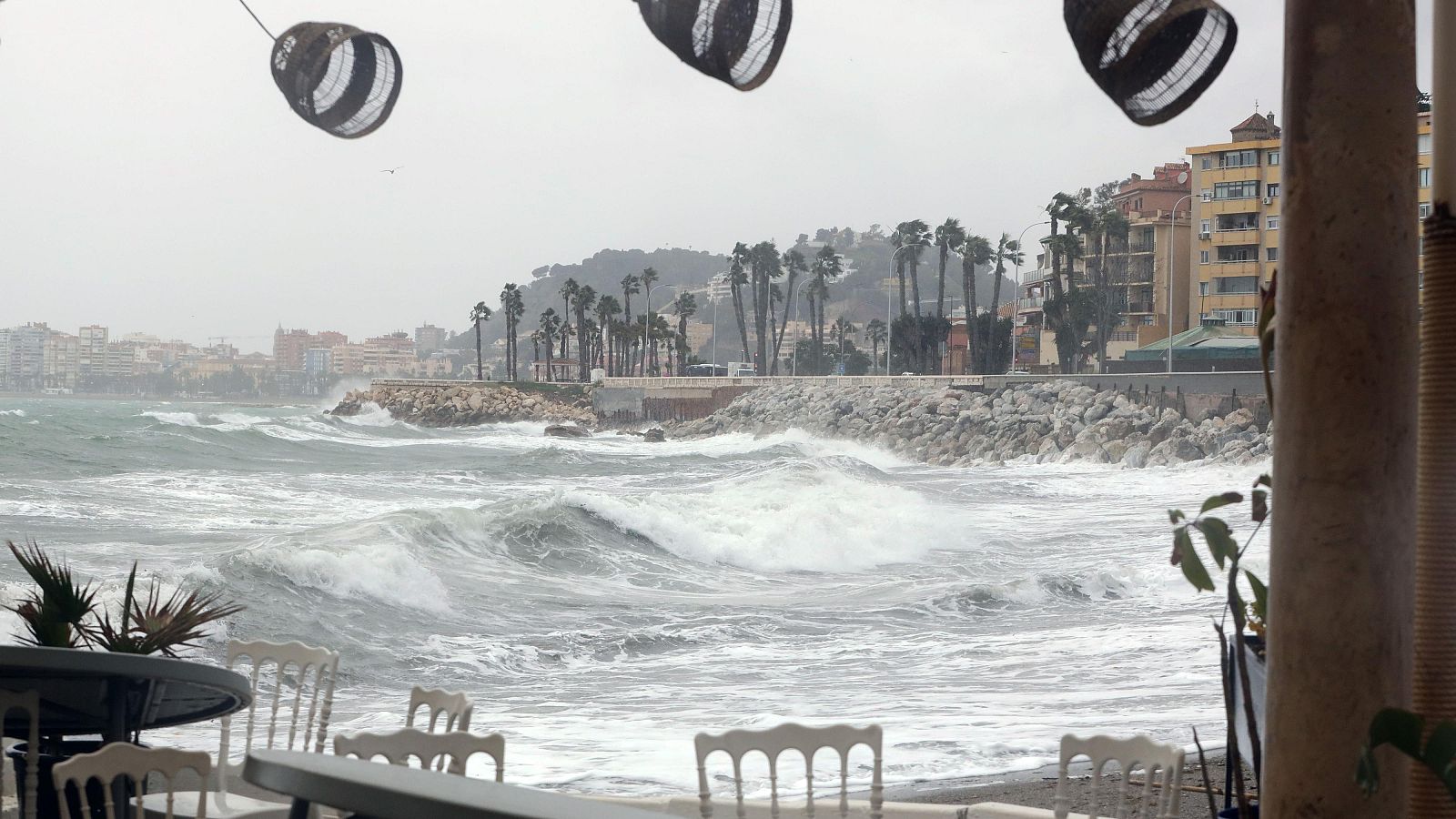 Borrasca Joseph en Málaga