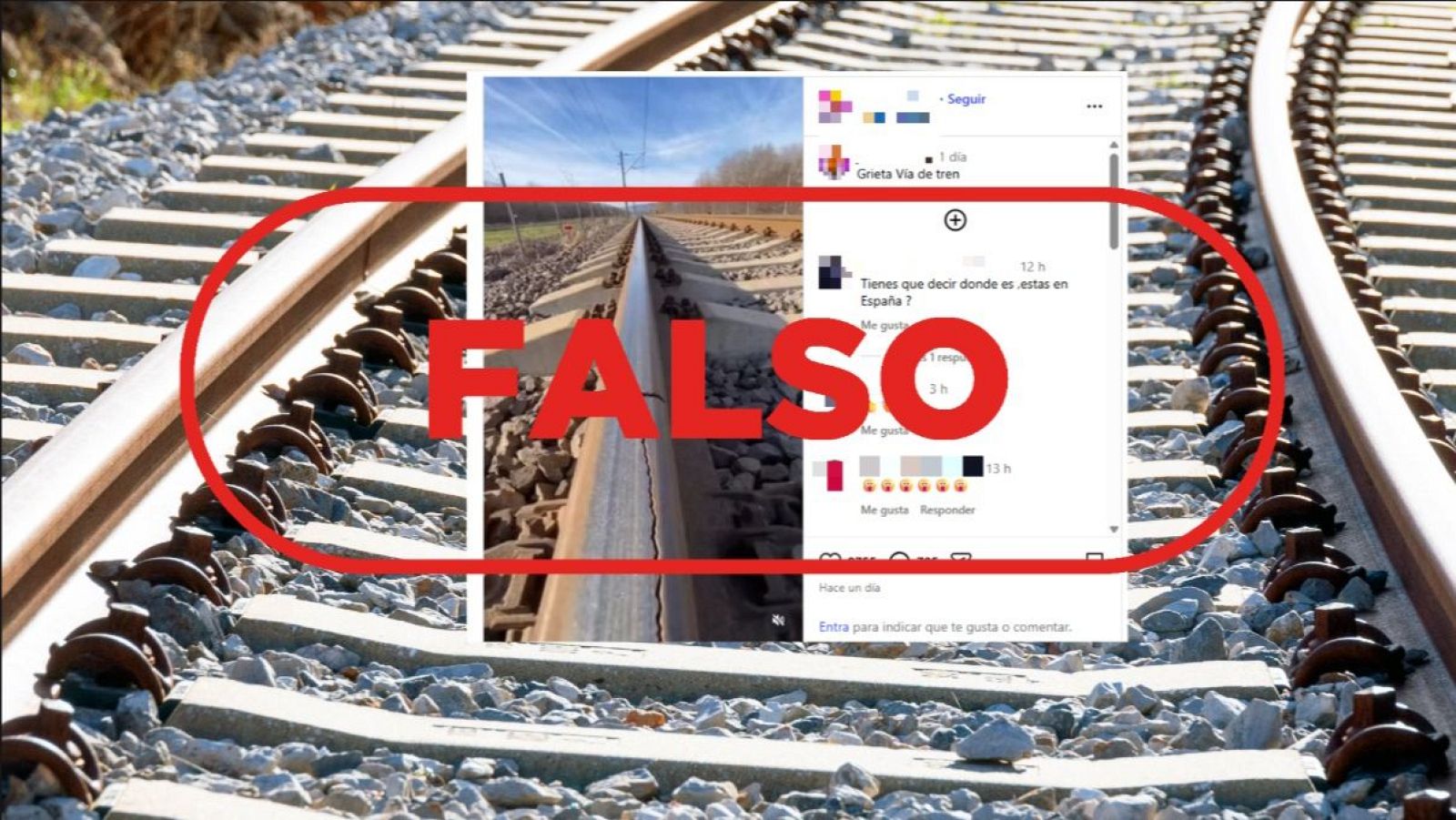 Este vídeo de vías de tren agrietadas es falso, está creado con IA