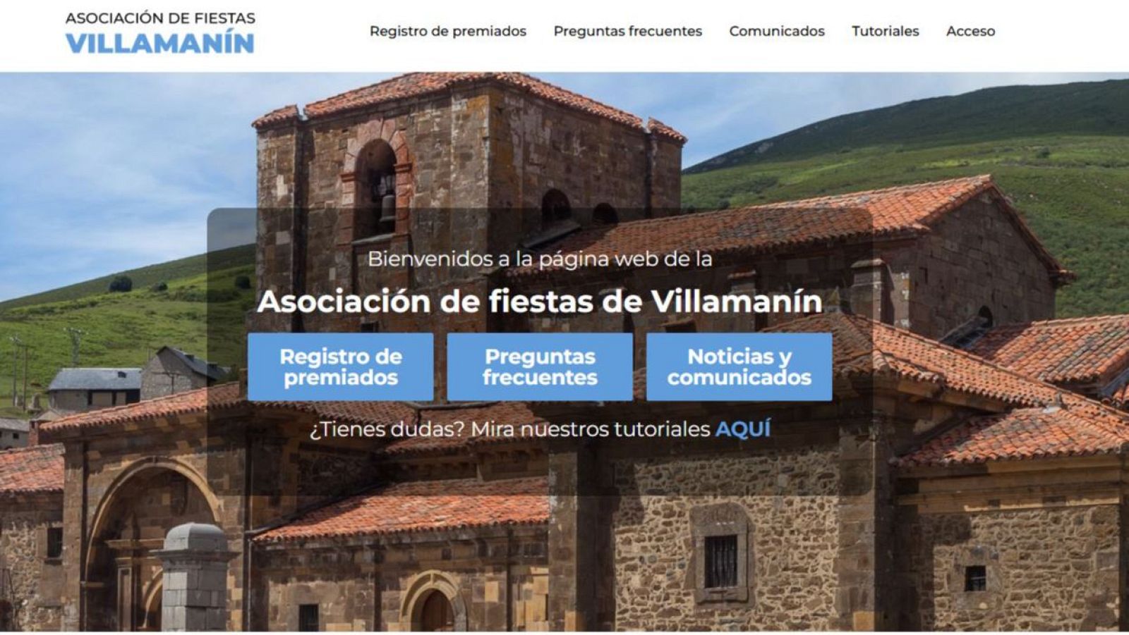 Plataforma web de Villamanín para registrar y cobrar las papeletas del Gordo de la Lotería de Navidad.