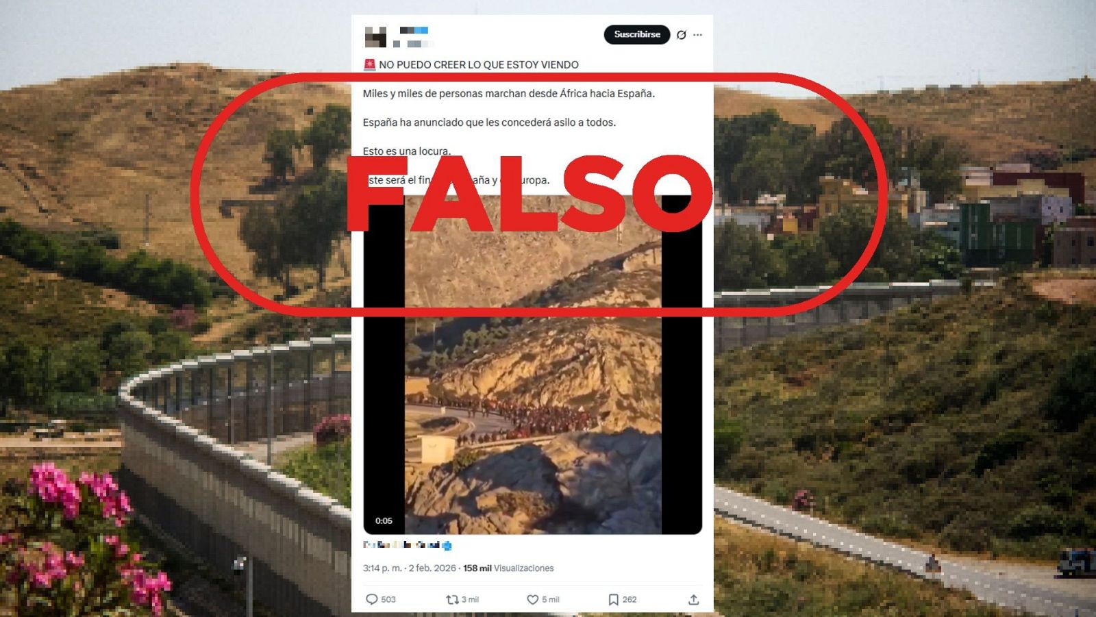 No son migrantes marchando hacia España tras la regularización, es falso