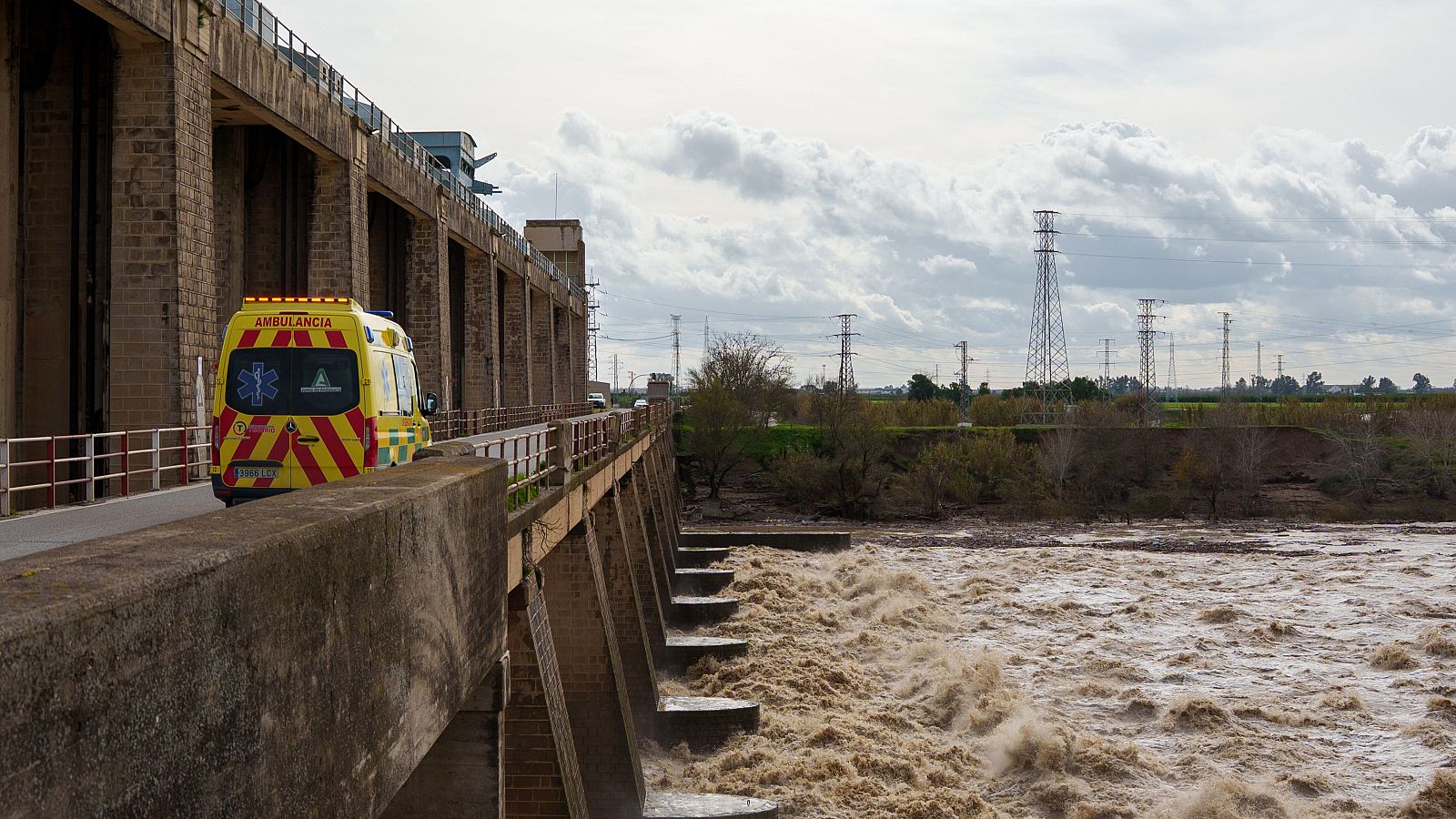 La presa de Cantillana en Cantillana, Sevilla