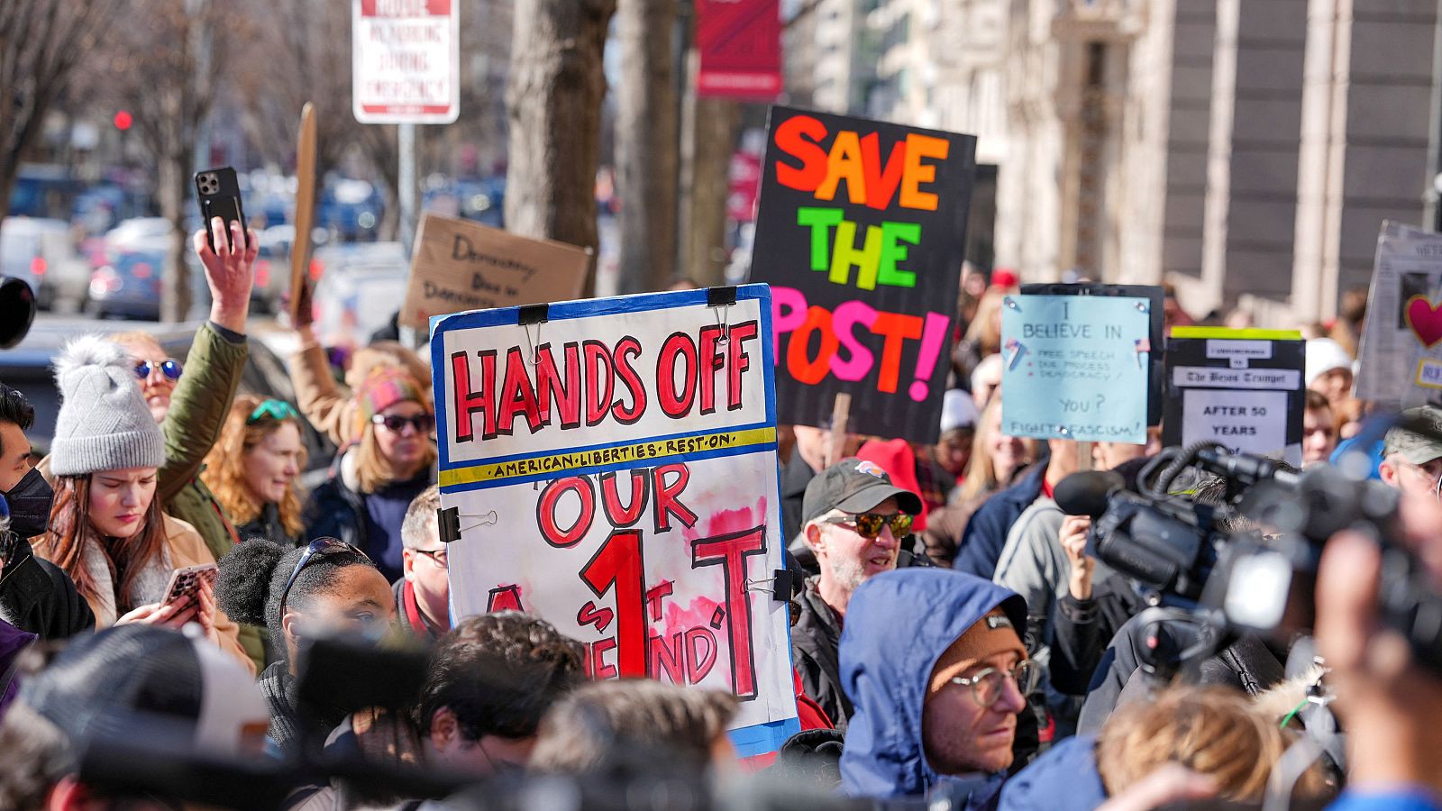 Manifetación del sindicato The Washintong Post Guild