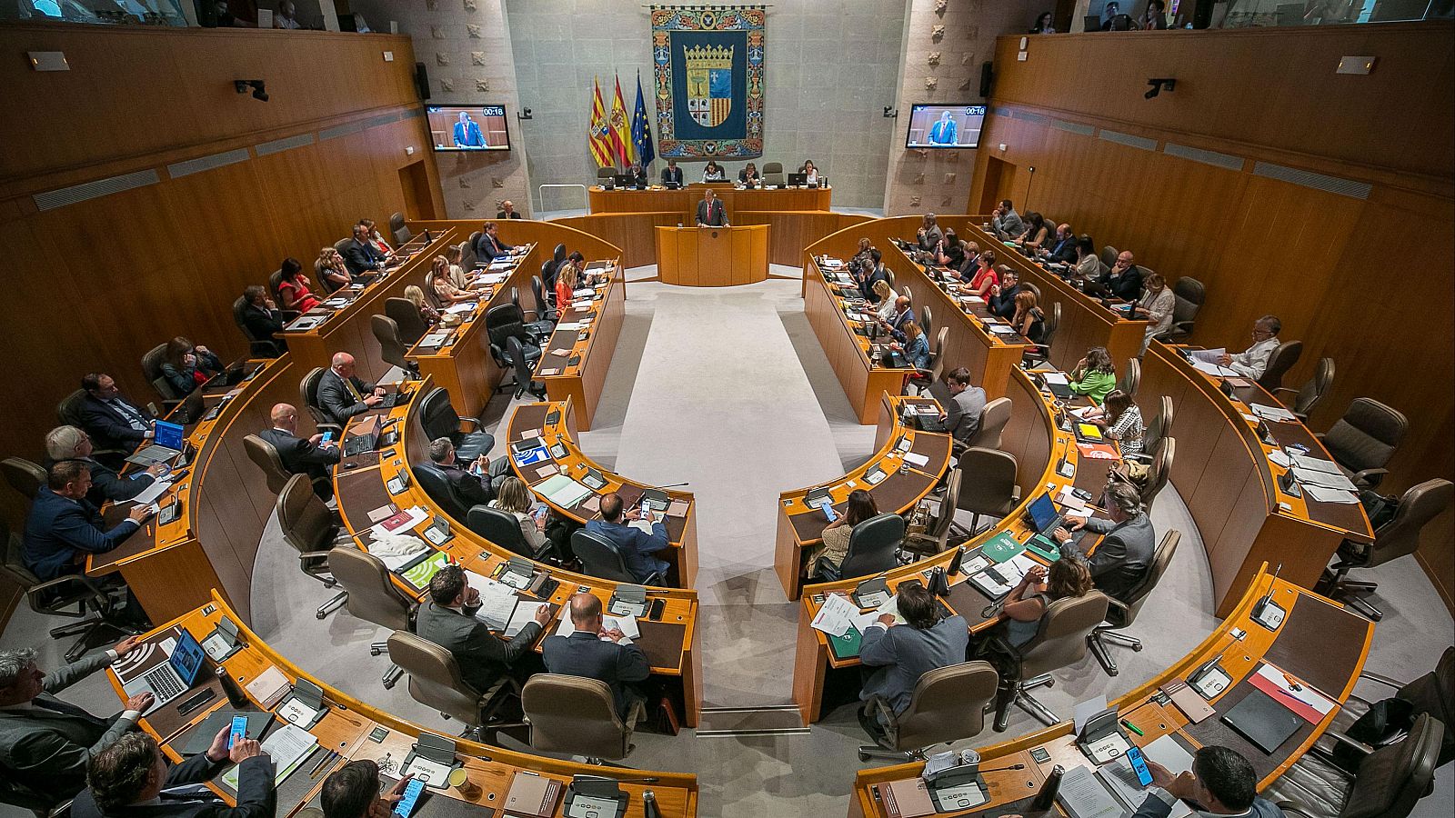 Imagen de archivo de un pleno de las Cortes de Aragón.