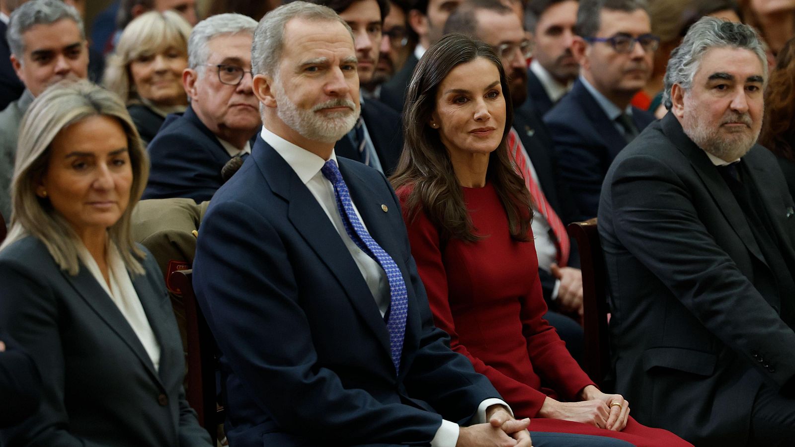 Los reyes Felipe y Letizia en la ceremonia de entrega de los Premios Nacionales del Deporte correspondientes a 2023 y 2024