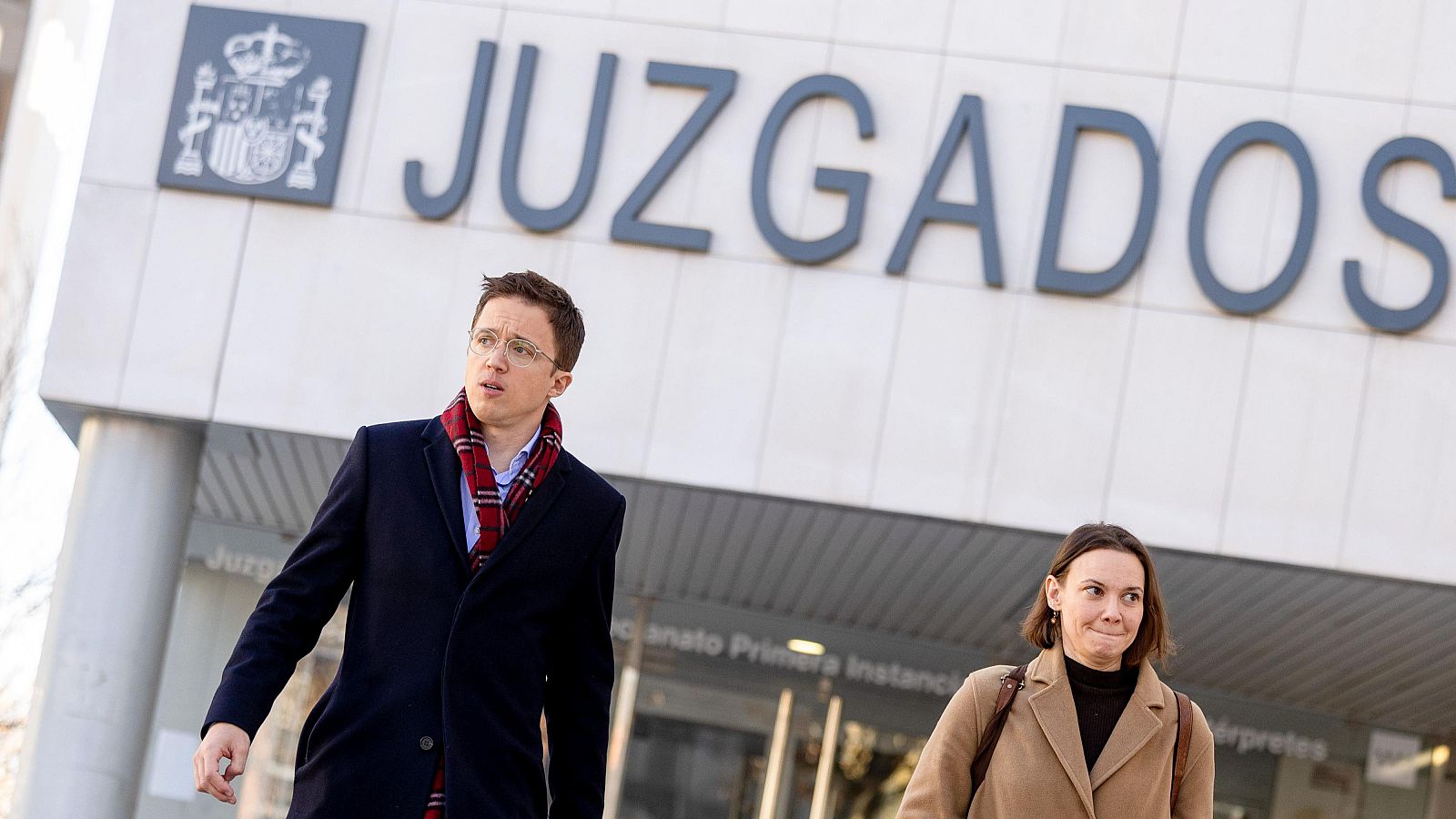 El exdiputado de Sumar y cofundador de Podemos saliendo de los juzgados de Plaza de Castilla, en Madrid.