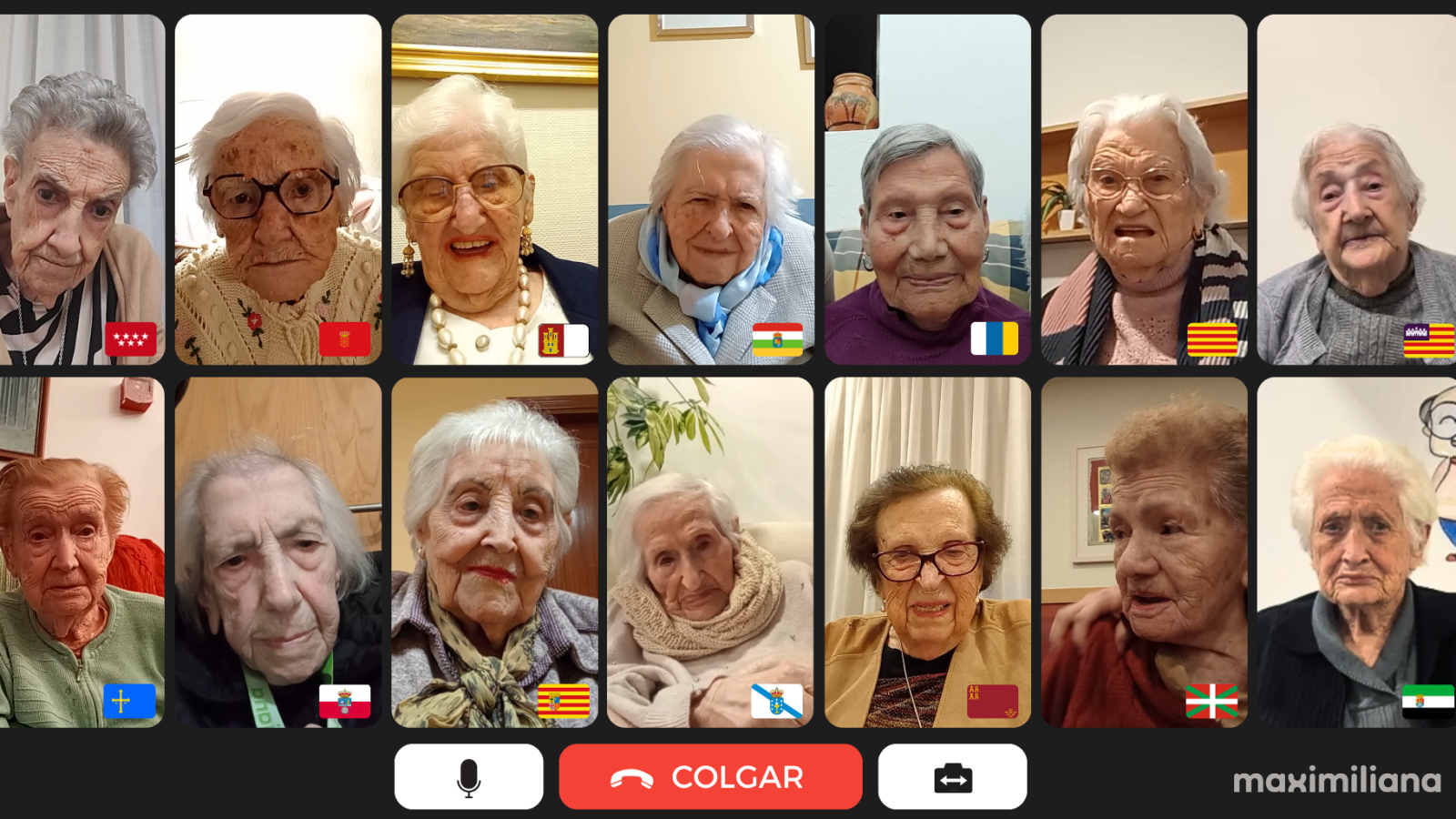 La videollamada más longeva del mundo tiene sello español; 103 años de media entre sus 17 participantes