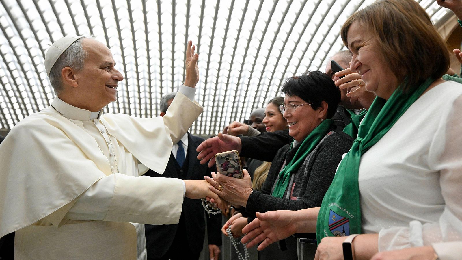 El papa León XIV durante la Audiencia General del último miércoles en Ciudad del Vaticano.