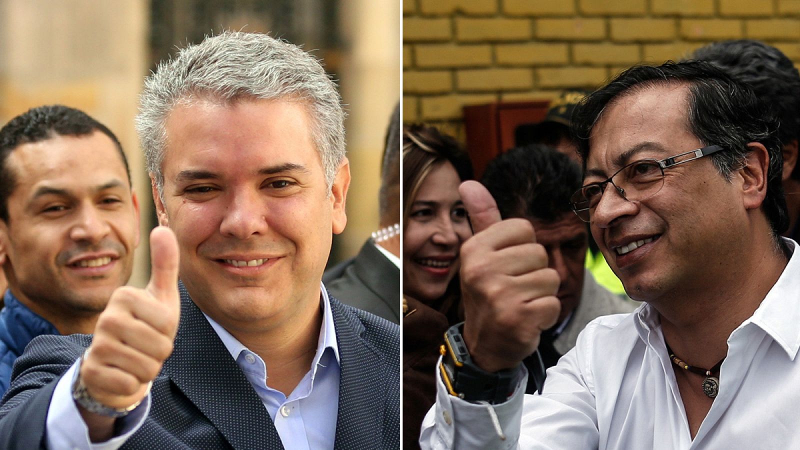 Fotomontaje con Iván Duque y Gustavo Petro