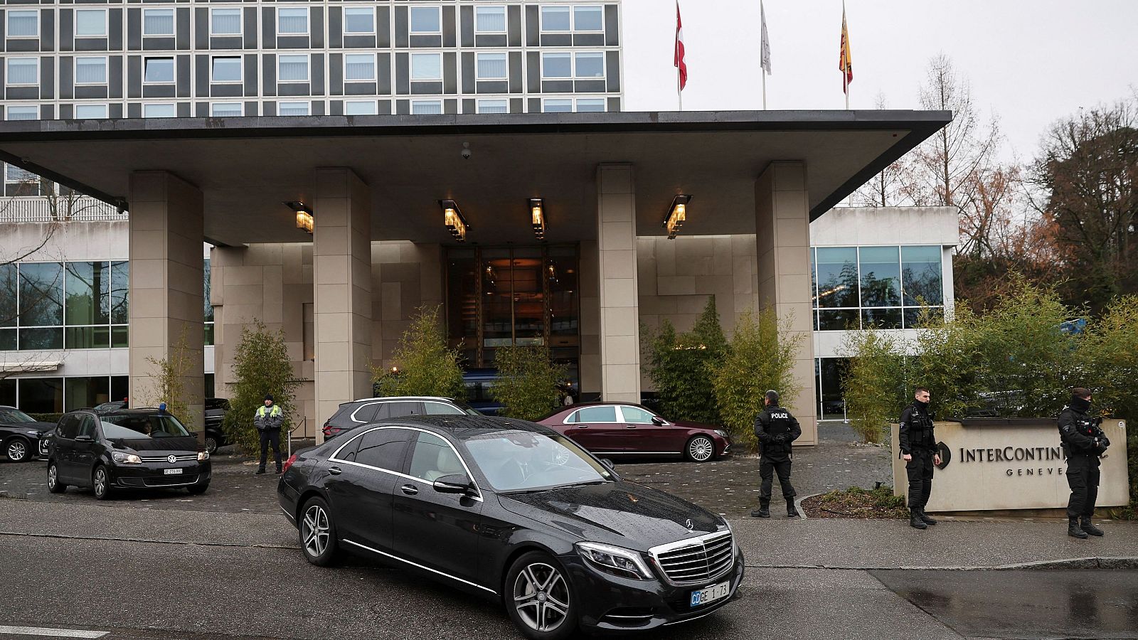 Hotel de Ginebra donde se han llevado a cabo la reunión trilateral sobre Ucrania