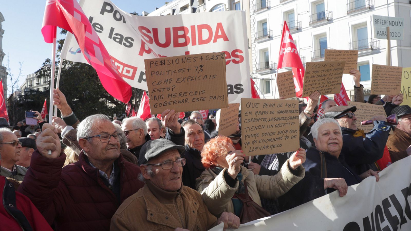 Manifestación de pensionistas en una imagen de archivo