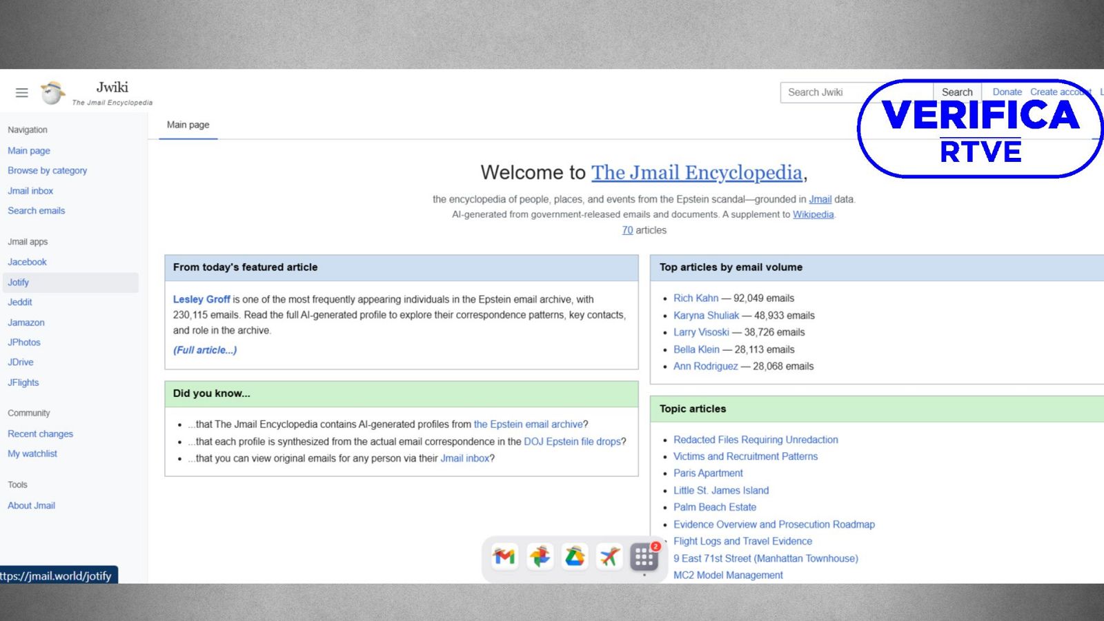 Jwiki, la enciclopedia digital que explica los archivos de Jeffrey Epstein