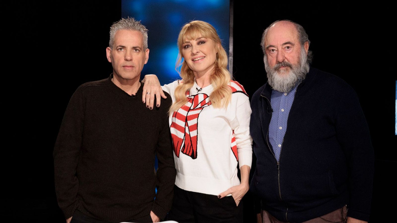 David Pujol, Cayetana Guillén Cuervo y José Ángel Egido en 'Versión Española'