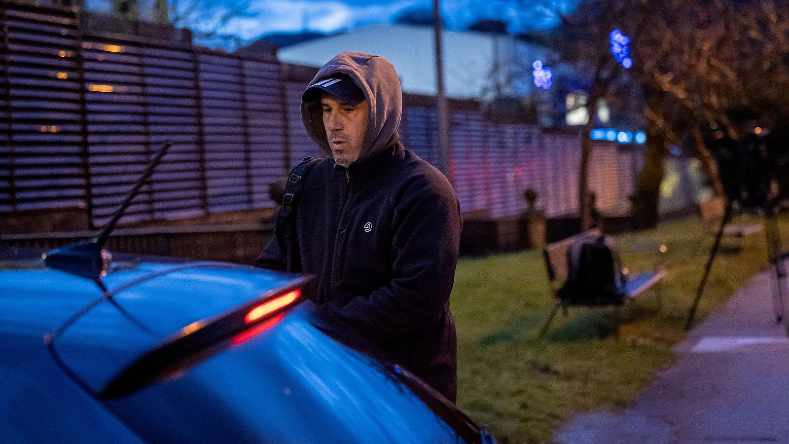 El exjefe de ETA, Garikoitz Aspiazu, Txeroki, a su salida este martes de la prisión de Martutene, en San Sebastián