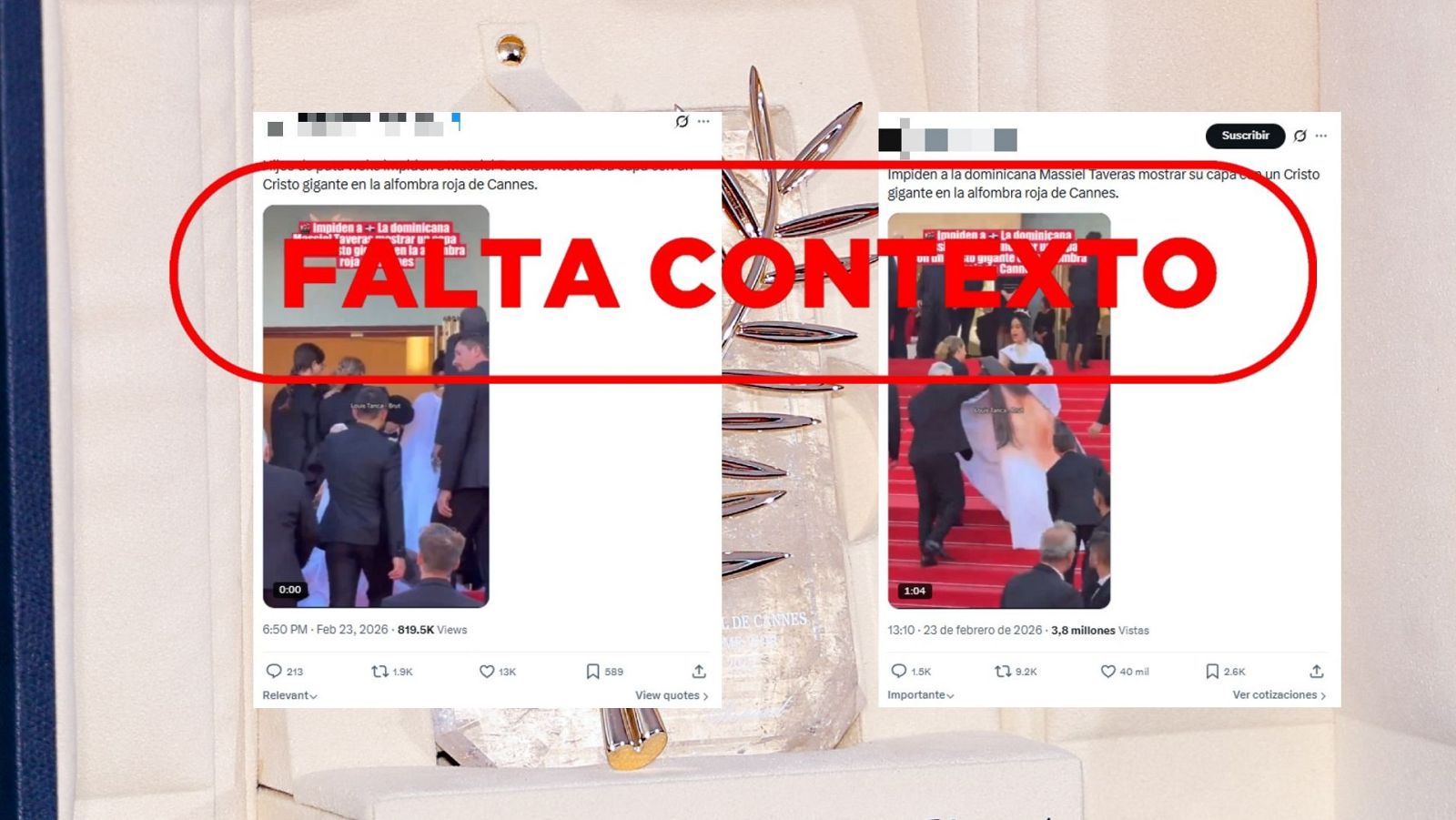 El vídeo de Massiel Taveras en Cannes con un vestido con la cara de Jesucristo no es actual