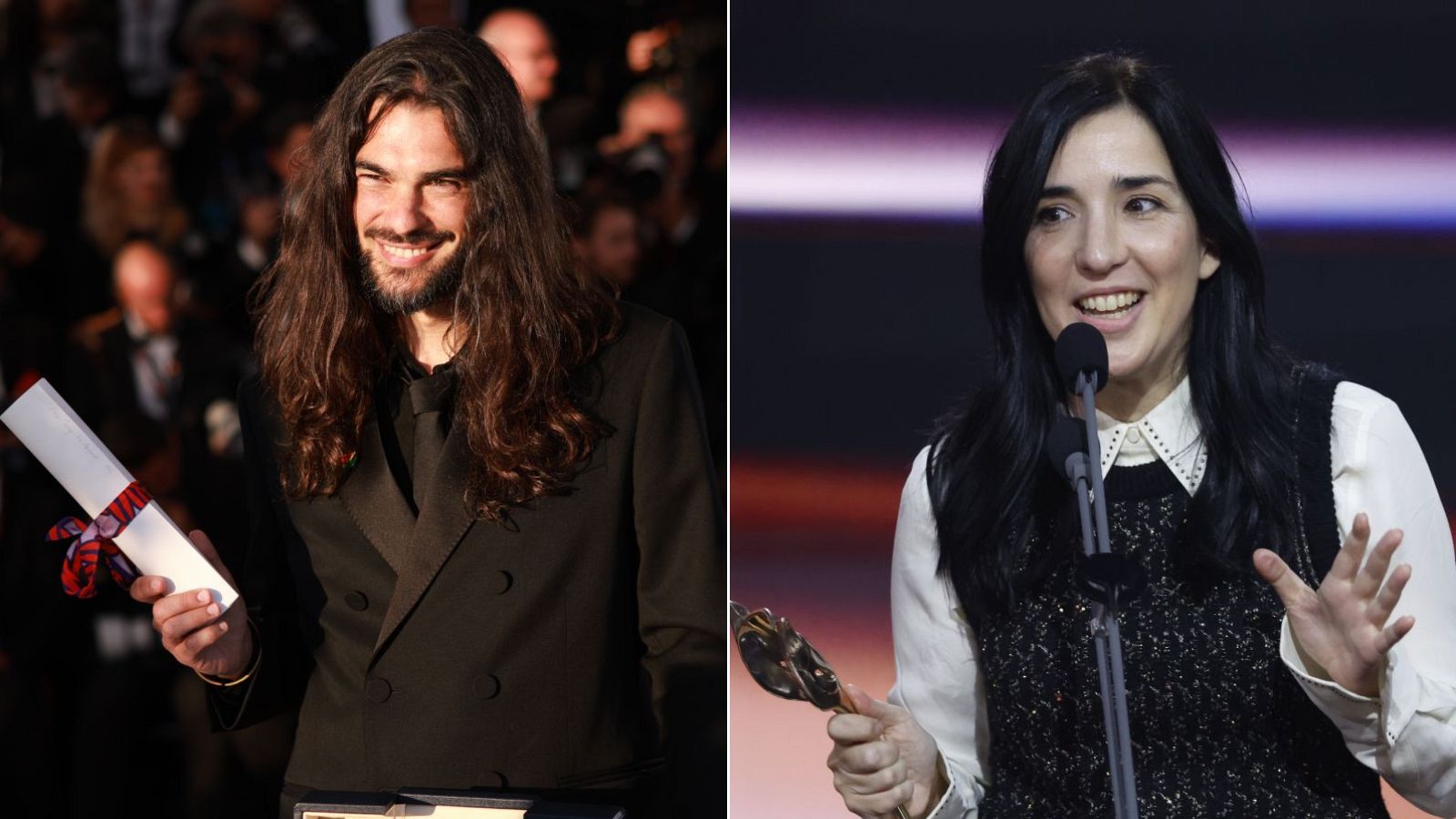 Oliver Laxe, con el Premio del Jurado en Cannes, y Alauda Ruiz de Azúa, con el Premio Feroz.