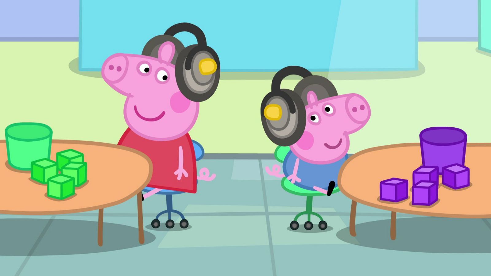 Peppa Pig y su hermano George, en la prueba de audición