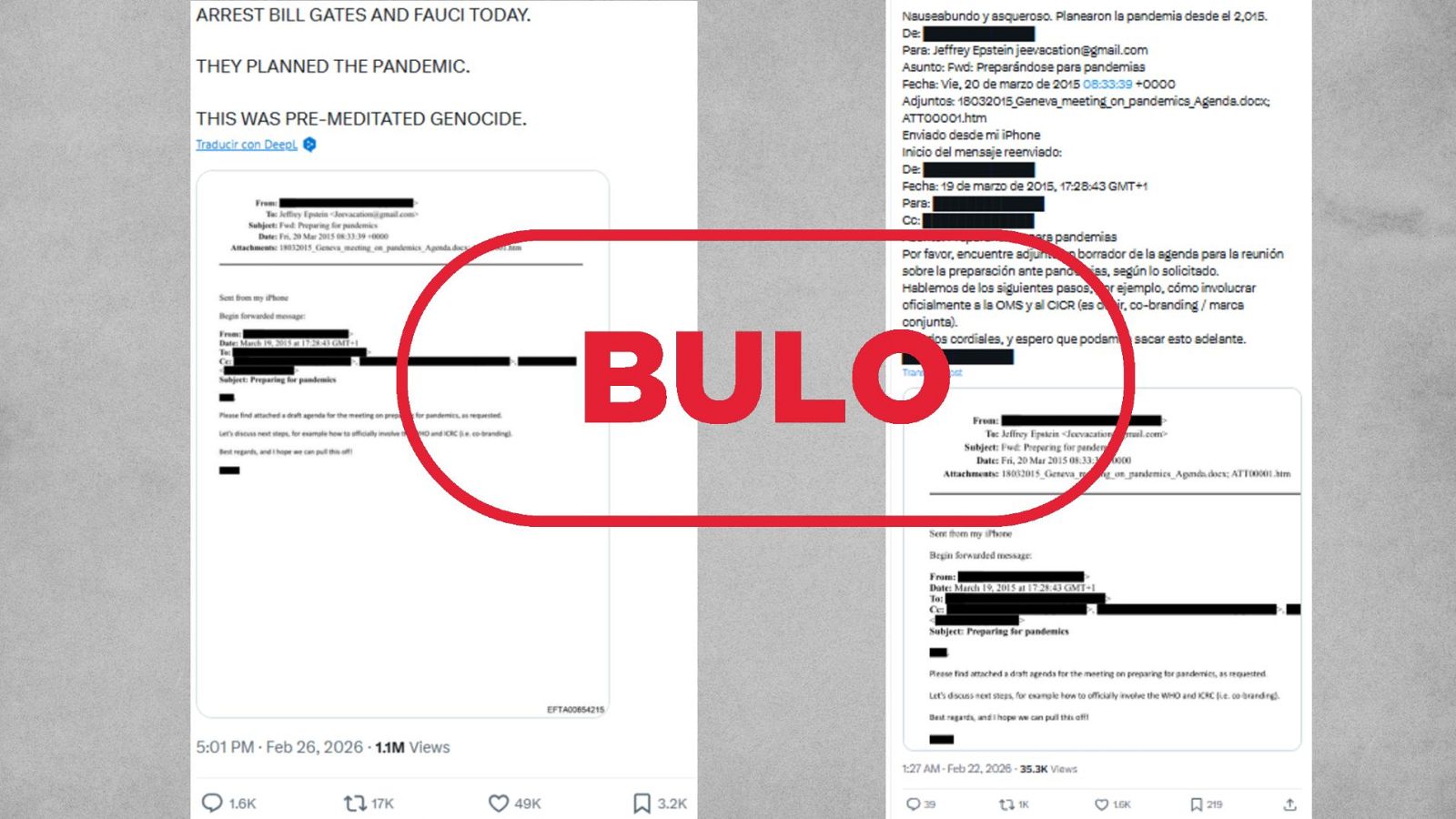 Este email de los archivos Esptein no demuestra que la pandemia fue planeada