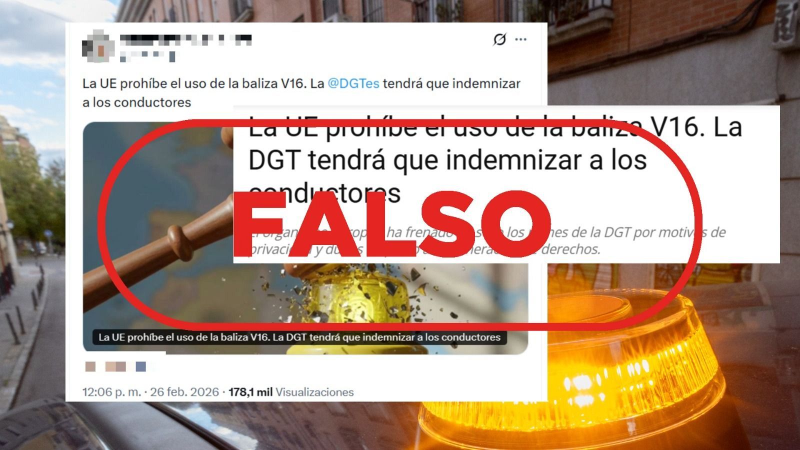 La UE no ha prohibido la baliza V16, las medidas de seguridad vial son competencia de cada país