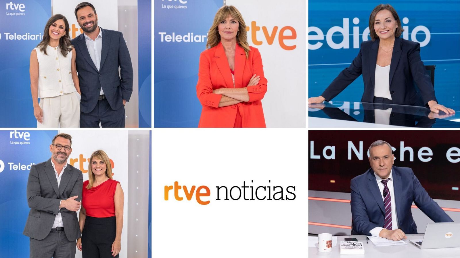 Fotomontaje de presentadores de informativos de TVE