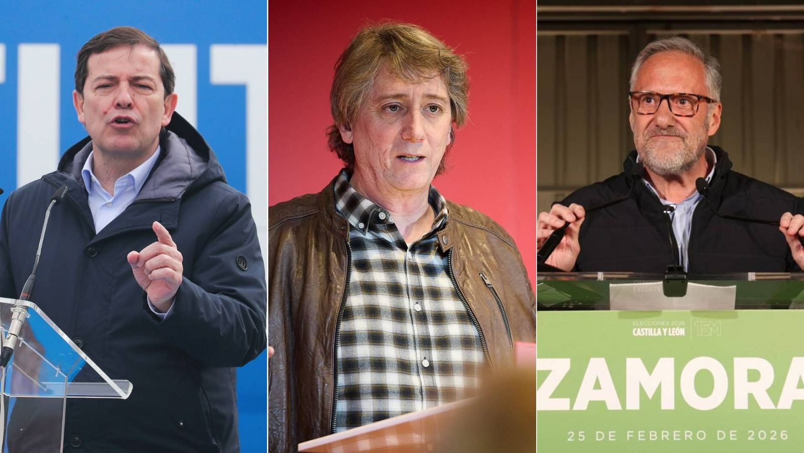 Los candidatos de PP, PSOE y Vox a la Presidencia de Castilla y León en el debate de RTVE