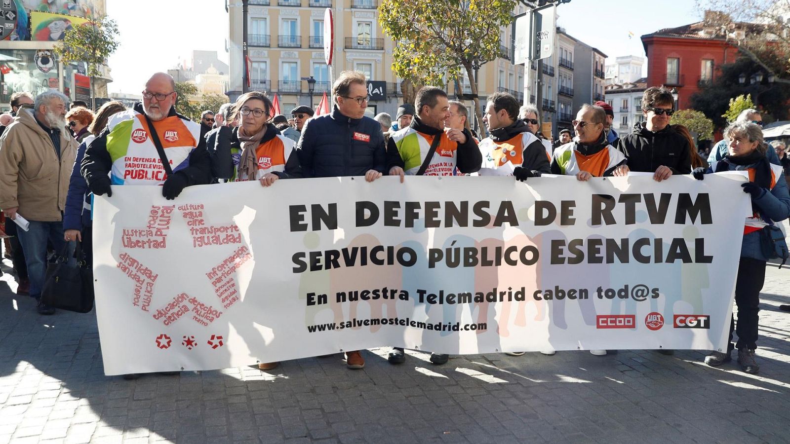 Manifestación convocada por el Comité de Empresa de Telemadrid en 2020