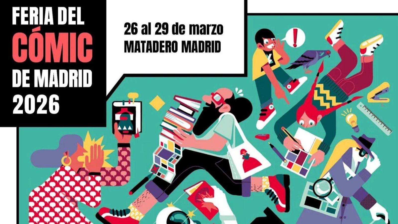 Detalle del cartel de la II Feria del Cómic de Madrid