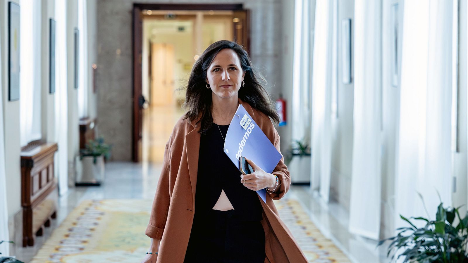 La secretaria general de Podemos, Ione Belarra, en el Congreso de los Diputados.