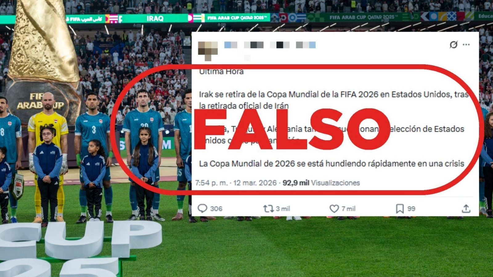 Irak no se ha retirado del Mundial 2026