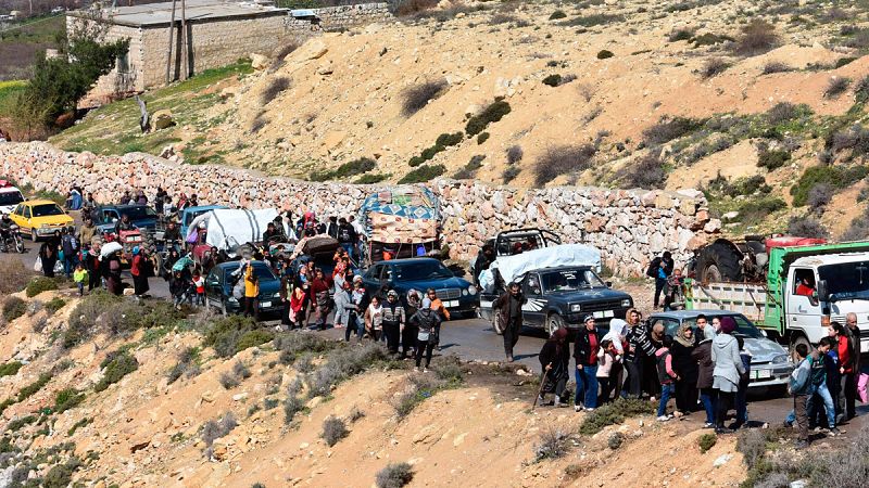 Más de 150.000 civiles han huido de Afrín en los últimos tres días, según el Observatorio Sirio de Derechos Humanos