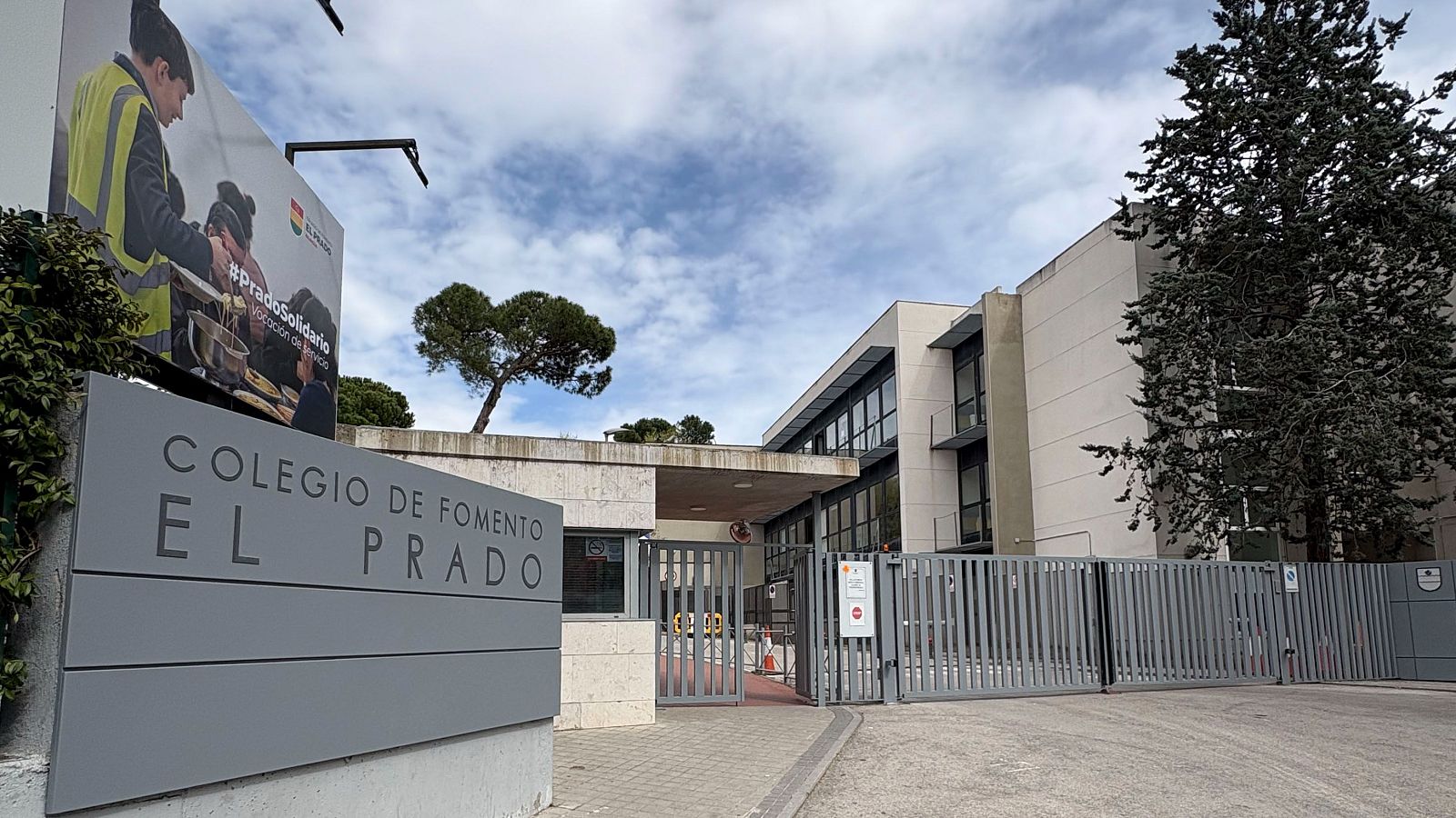 Exteriores del colegio El Prado de Madrid, vinculado al Opus Dei, donde un profesor es investigado por presuntos abusos sexuales