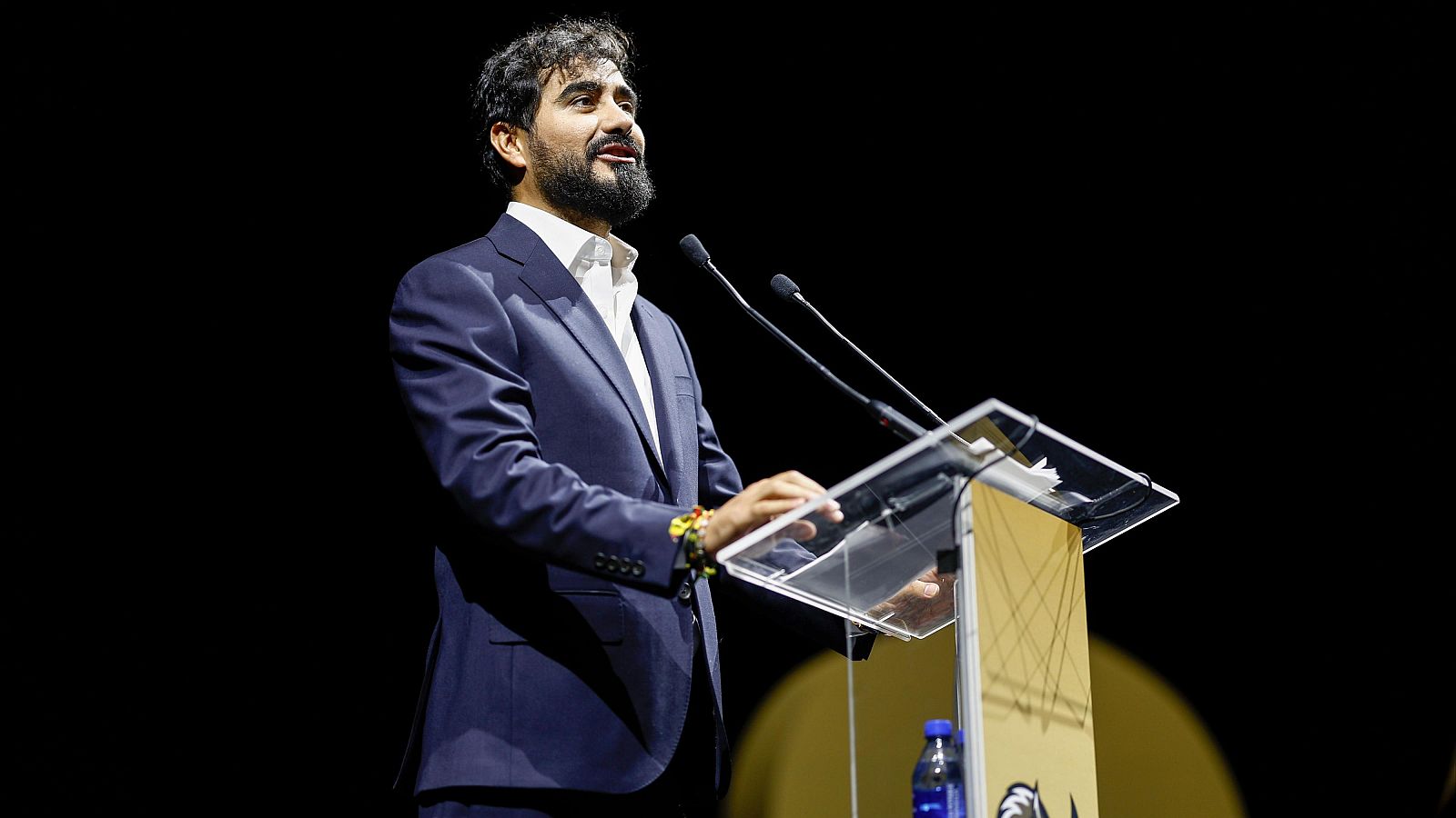 El líder de Se Acabó la Fiesta (SALF), 'Alvise' Pérez, interviene en un acto en Madrid.