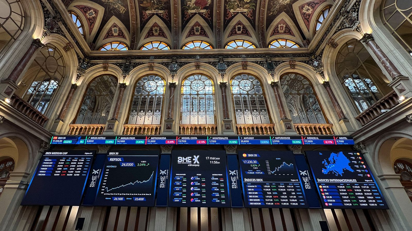 El IBEX se mantiene en verde con el fin de recuperar los 17.000 puntos mientras el petróleo sube ligeramente