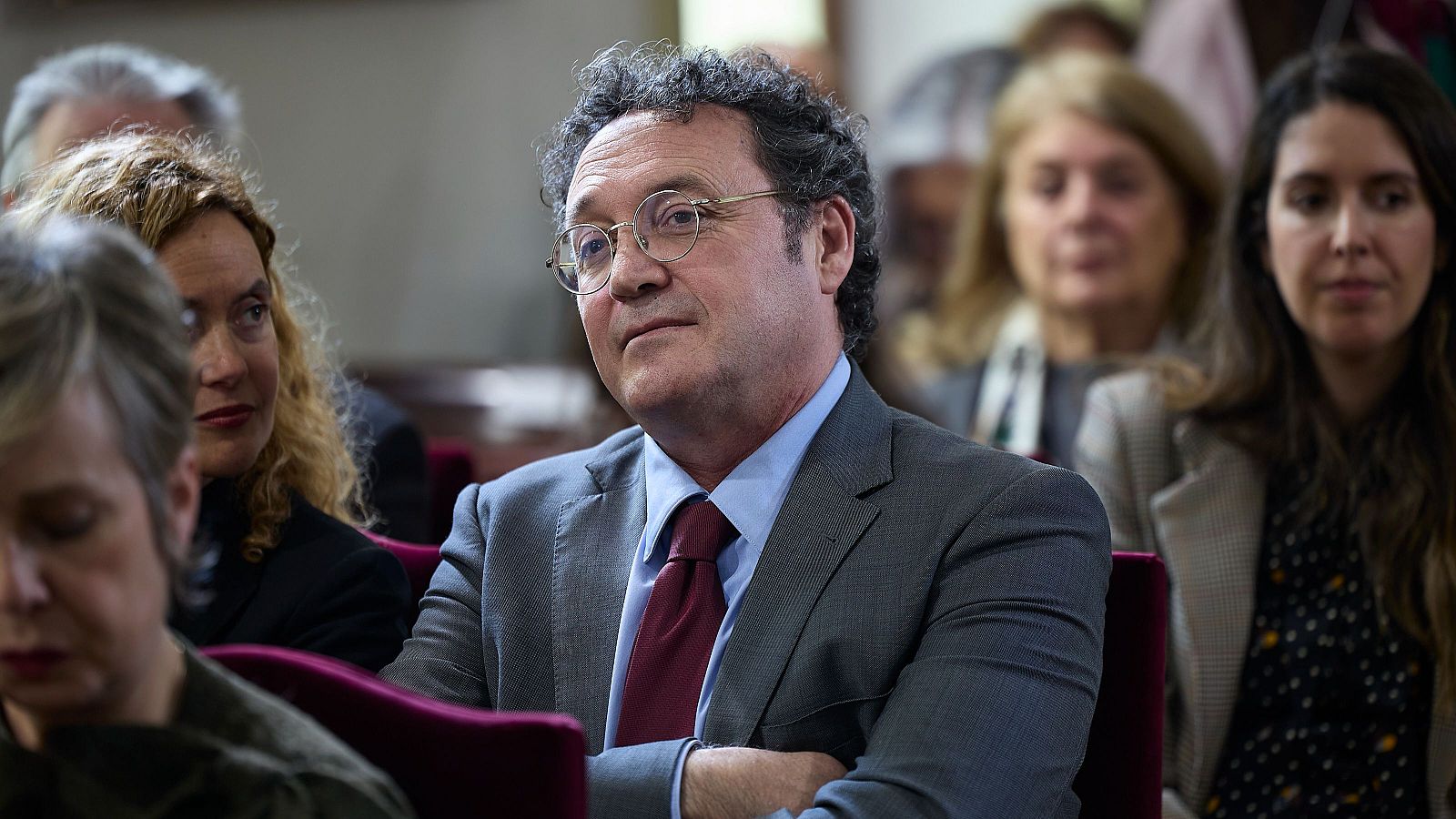 El anterior Fiscal General del Estado, Álvaro García Ortiz, un coloquio con motivo del 8M, Día Internacional de las Mujeres