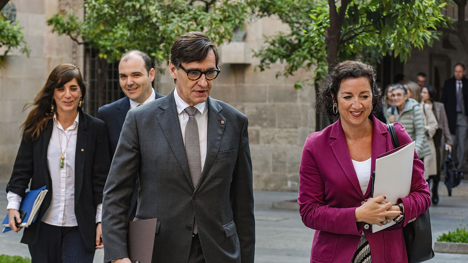 El president de la Generalitat, Salvador Illa, i la consellera d'Economia i Hisenda, Alícia Romero