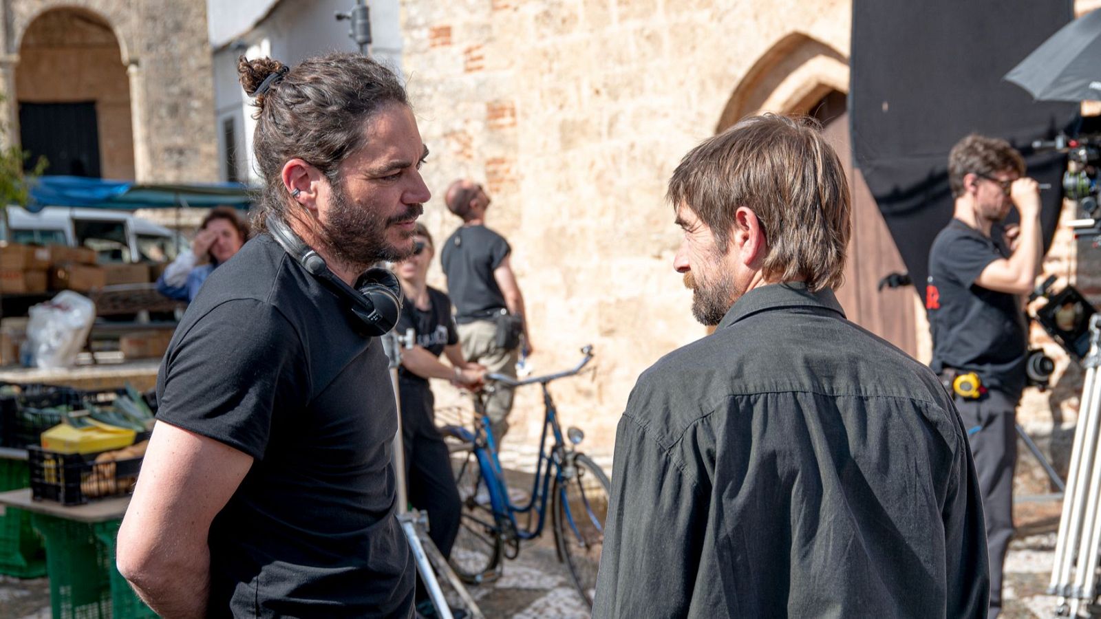 Imagen de rodaje de 'Claros del bosque'