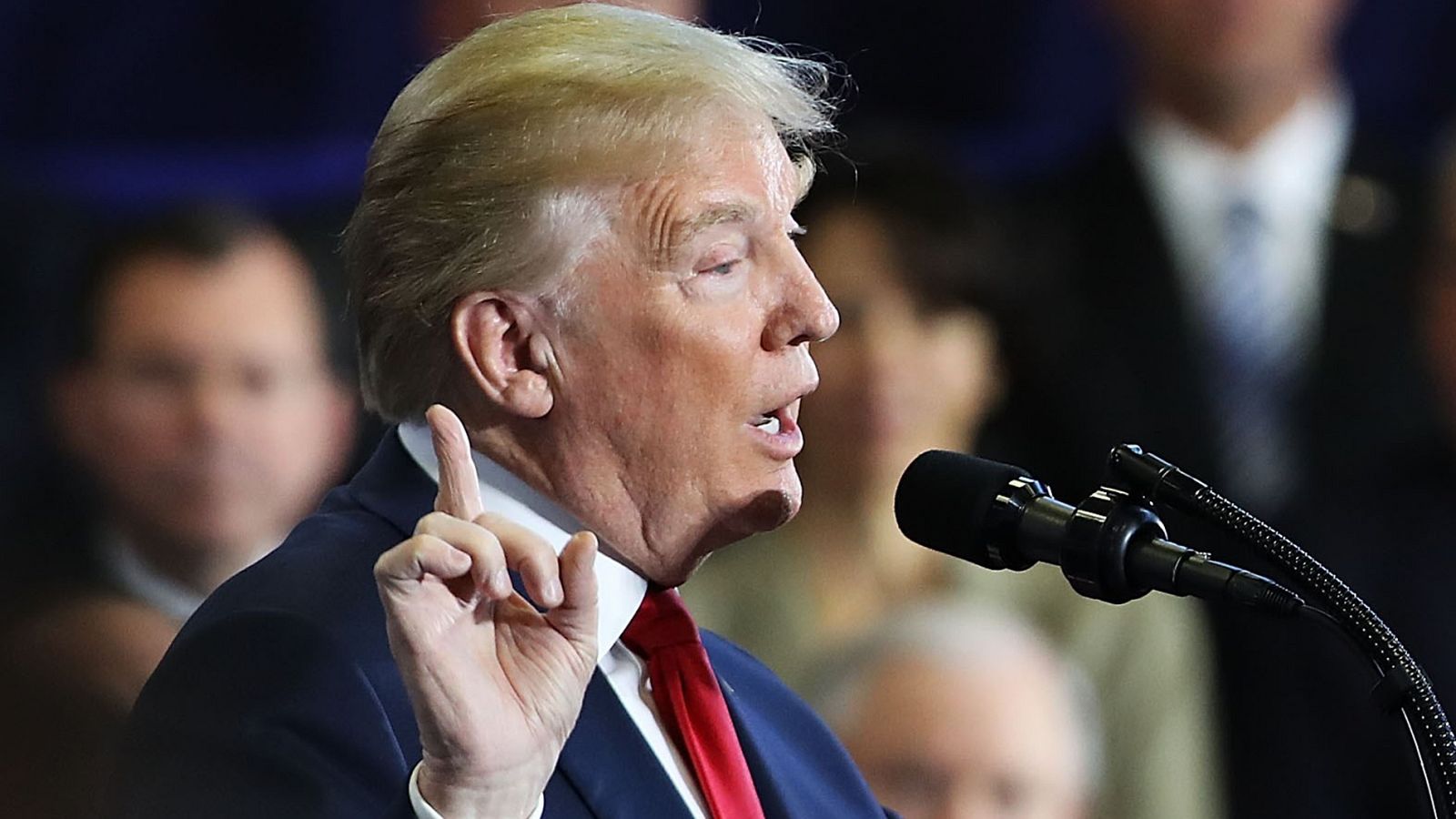 El presidente estadounidense, Donald Trump, fotografiado en New Hampshire, EE.UU.