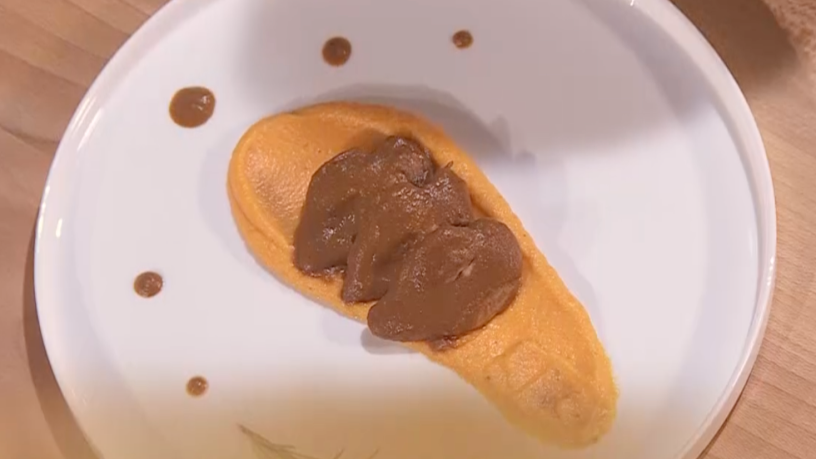 Receta de codornices con chocolate y crema de boniato de Germán en MasterChef 14