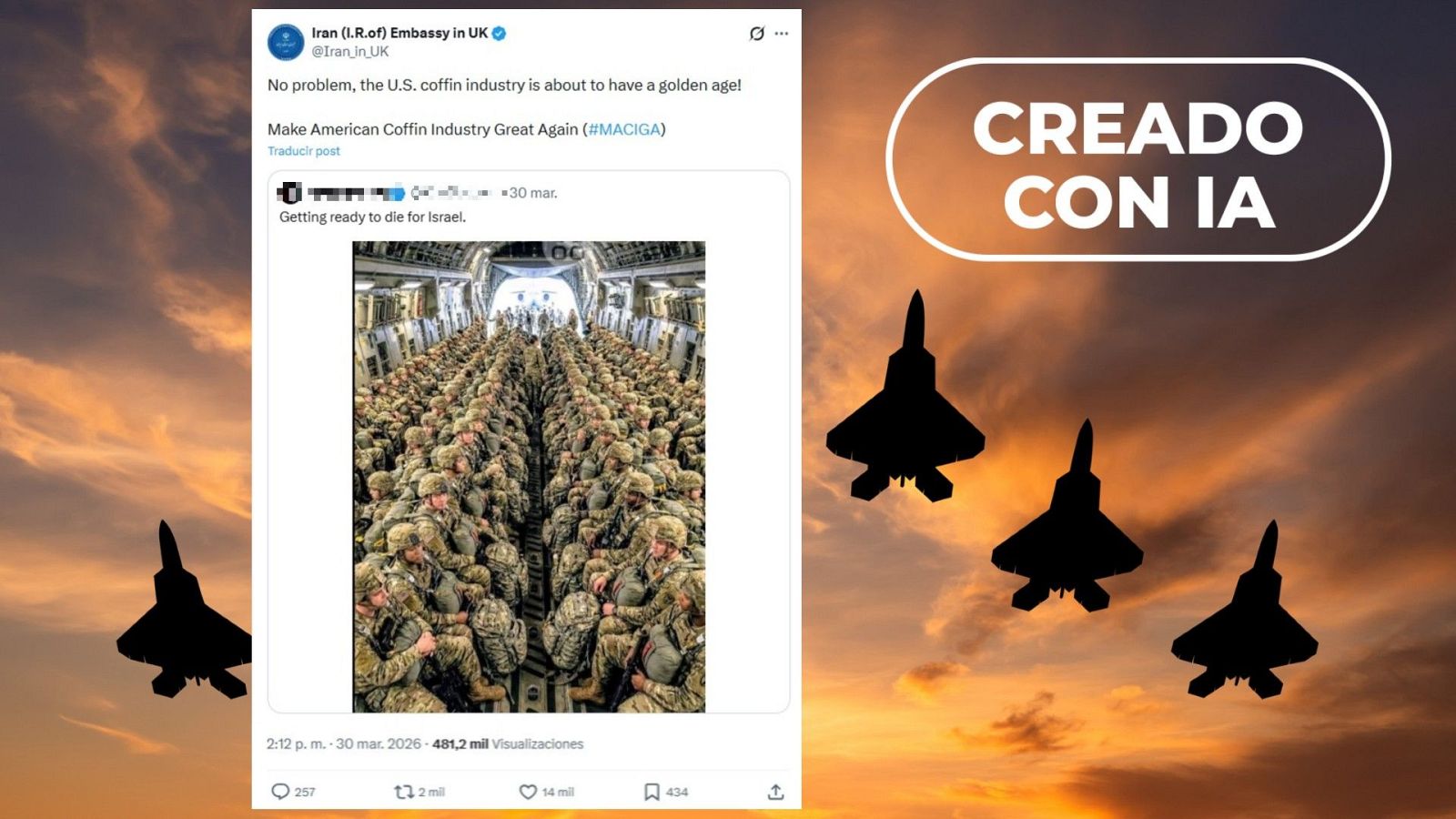 No son militares "preparándose para morir por Israel", es IA