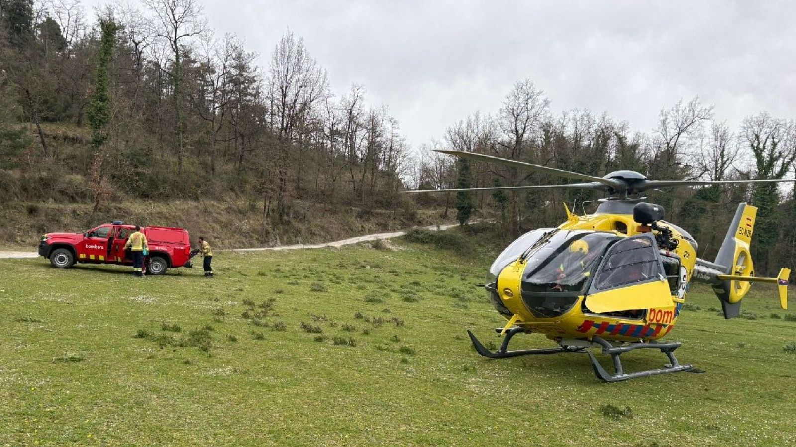 Recent rescat d'una excursionista indisposada al vessant nord del Turó dels Bufadors, a Ripoll