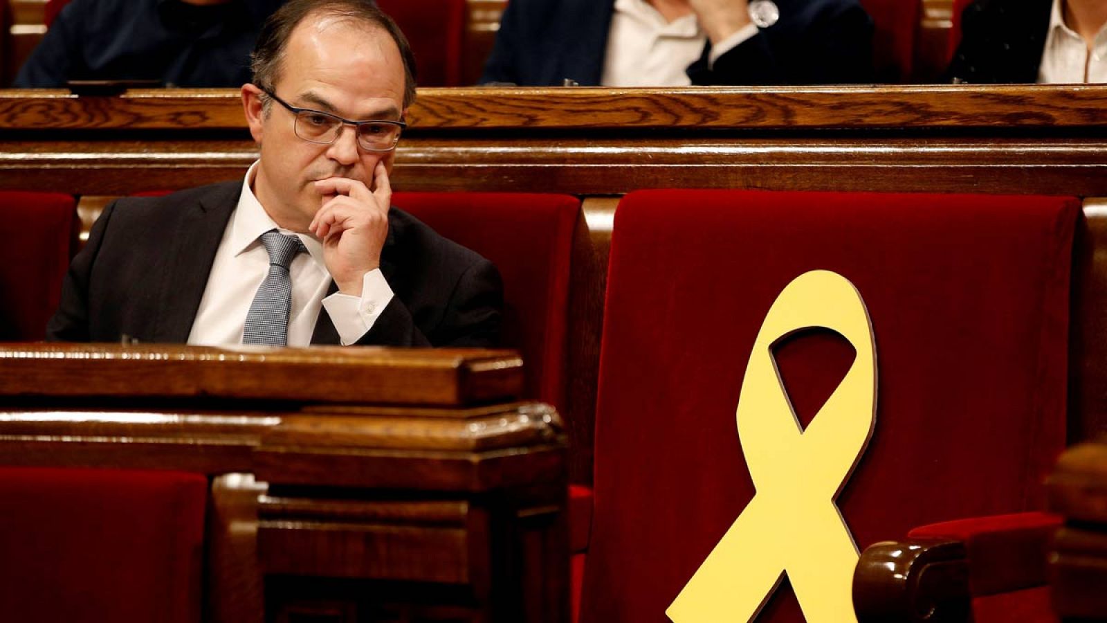 Jordi Turull, durante el pleno de investidura en el Parlament