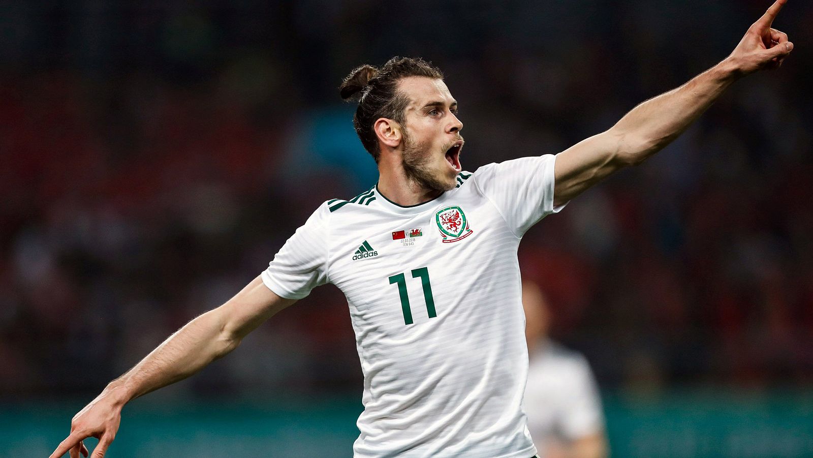 China Cup Semi-Finals - Gareth Bale of Wales celebrates after scoring a goal