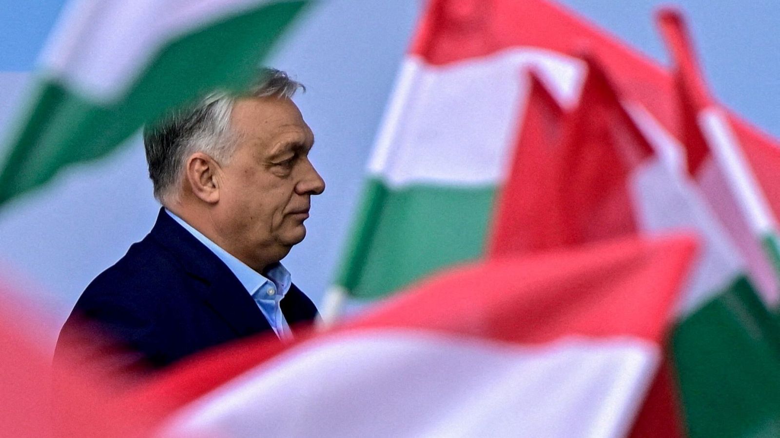 Viktor Orbán, primer ministro de Hungría, durante un acto de grupos nacionalistas.