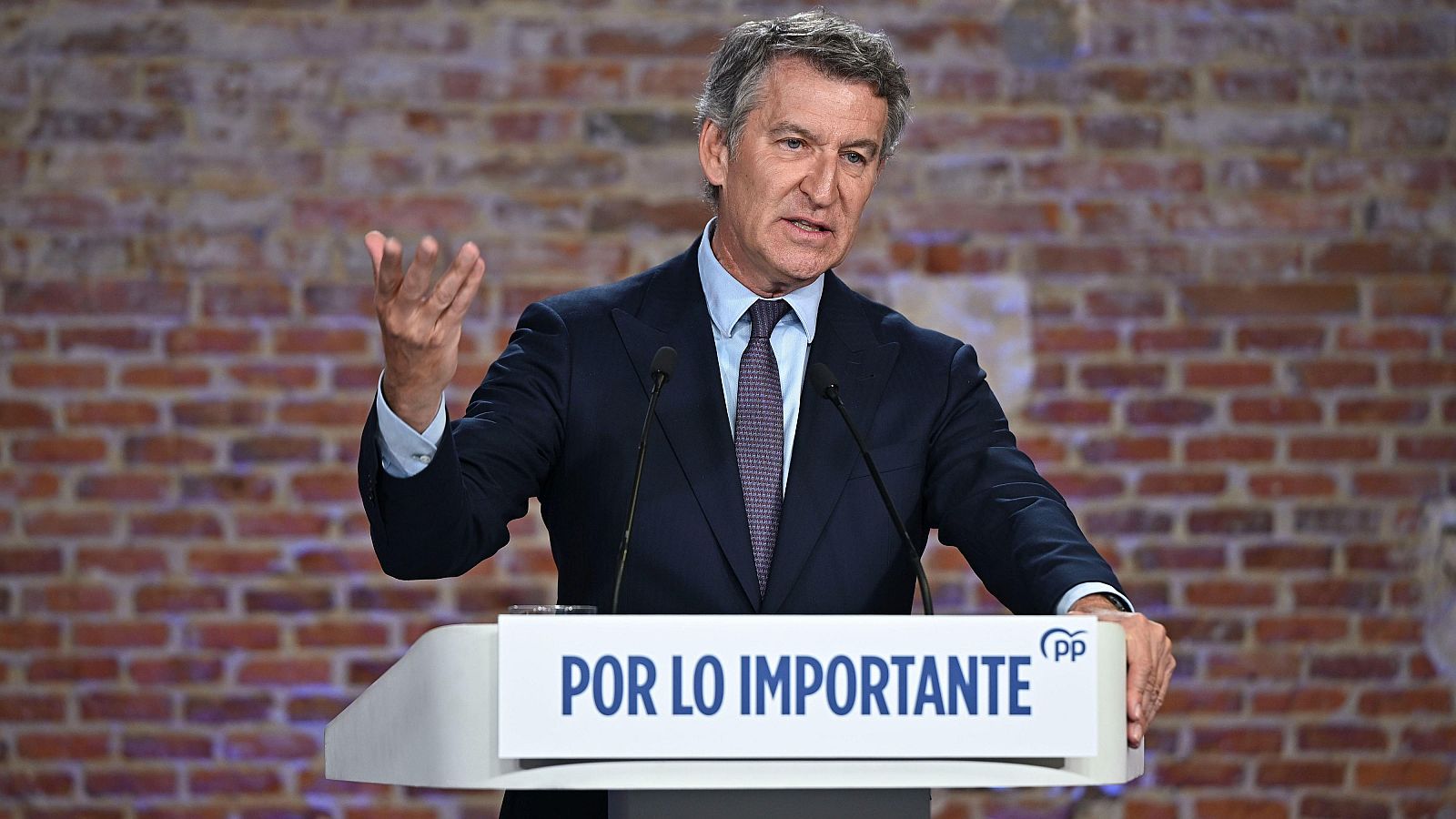 El líder del PP, Alberto Núñez Feijóo, interviene este miércoles en el foro 'Pagas más, recibes menos. Contra el infierno fiscal del Gobierno de Sánchez'