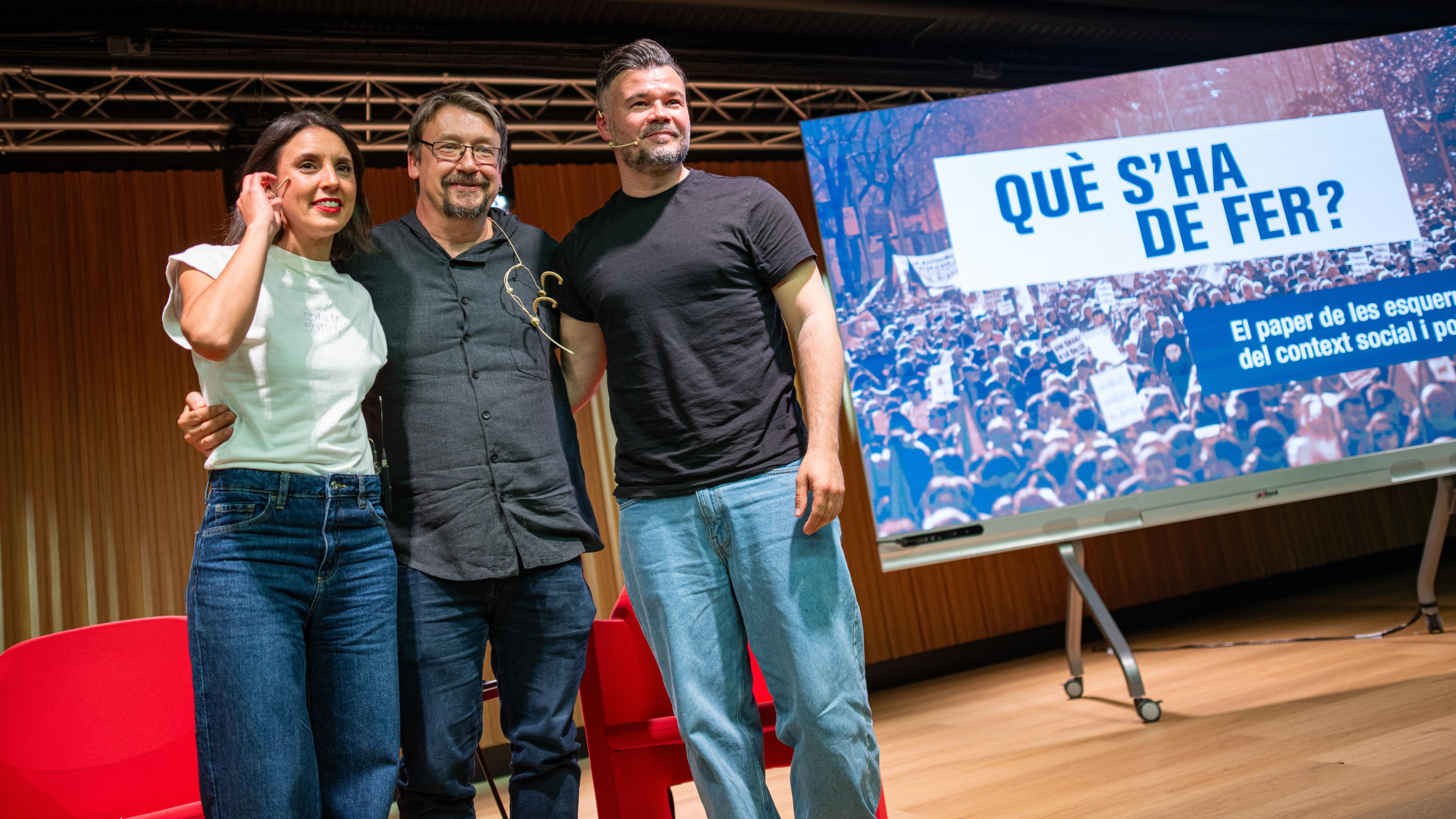 Rufián y Montero piden "responsabilidad histórica" para frenar a Vox: "El problema no son los fascistas, son los neutrales"