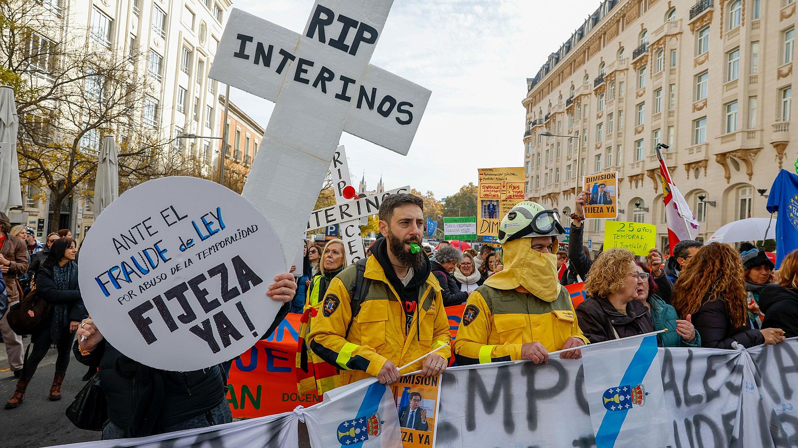 Los funcionarios interinos protestan en Madrid por el abuso de la temporalidad en el empleo público en diciembre