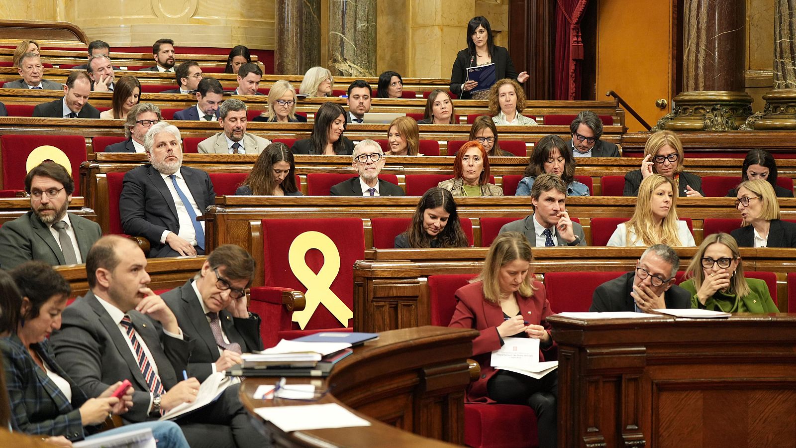 La líder d'Aliança Catalana, Sílvia Orriols, intervé a la sessió de control del ple del Parlament