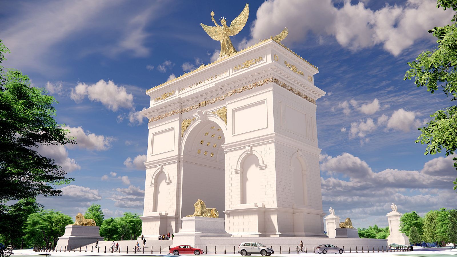 La Casa Blanca presenta los planes de Trump para erigir un arco del triunfo en Washington