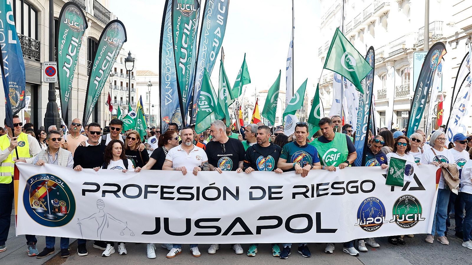 Policías y guardias civiles piden en Madrid jubilaciones dignas y ser profesión de riesgo